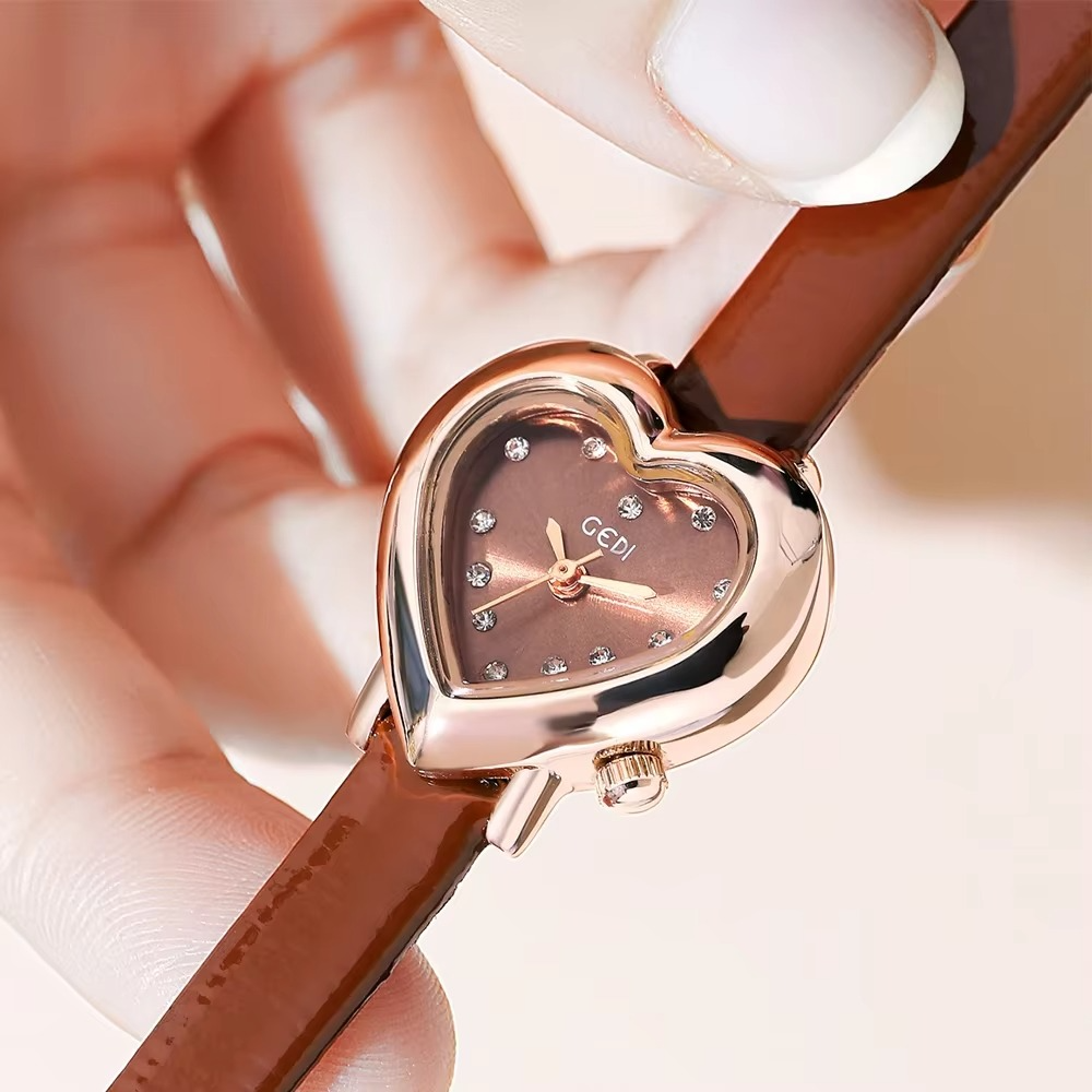 GEDI - Reloj de lujo en forma de corazón para mujer