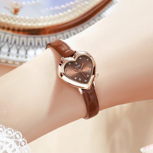 GEDI - Reloj de lujo en forma de corazón para mujer